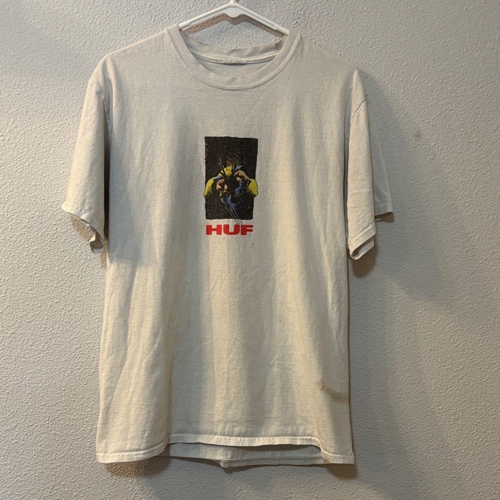 HUF Off White Graphic Tee